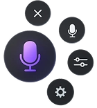 AI MoM Features Icon Cluster AI MoM Features Icon Cluster